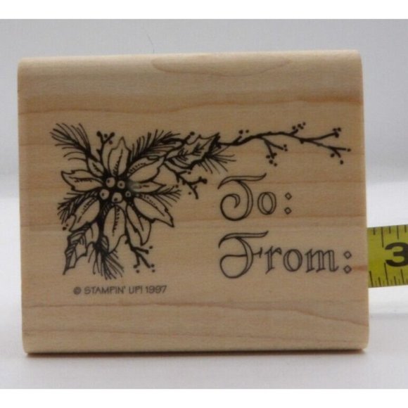 Stamps Set Nature's Christmas Stampin' Up! Set of 7 with box © 1997 - Picture 12 of 16